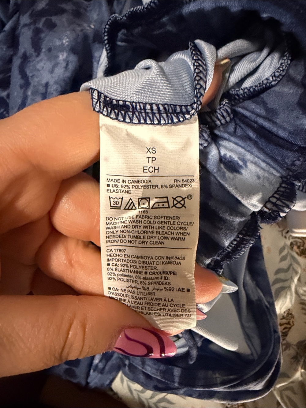 Old Navy Active Blue Tie-Dye Sleeveless Jumpsuit - XS - Picture 4 of 4
